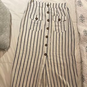 Striped Long skirt